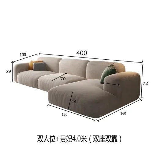 Luxury Minimalist Sectional Puff Sofa