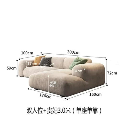 Luxury Minimalist Sectional Puff Sofa