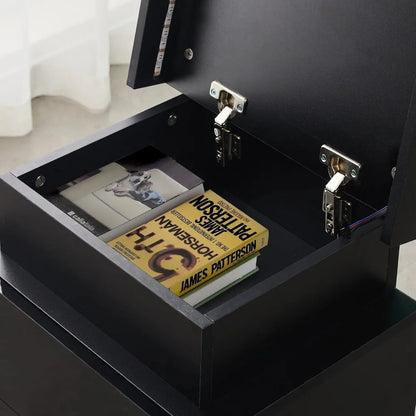 Modern Nightstands Set of 2 with LED Light