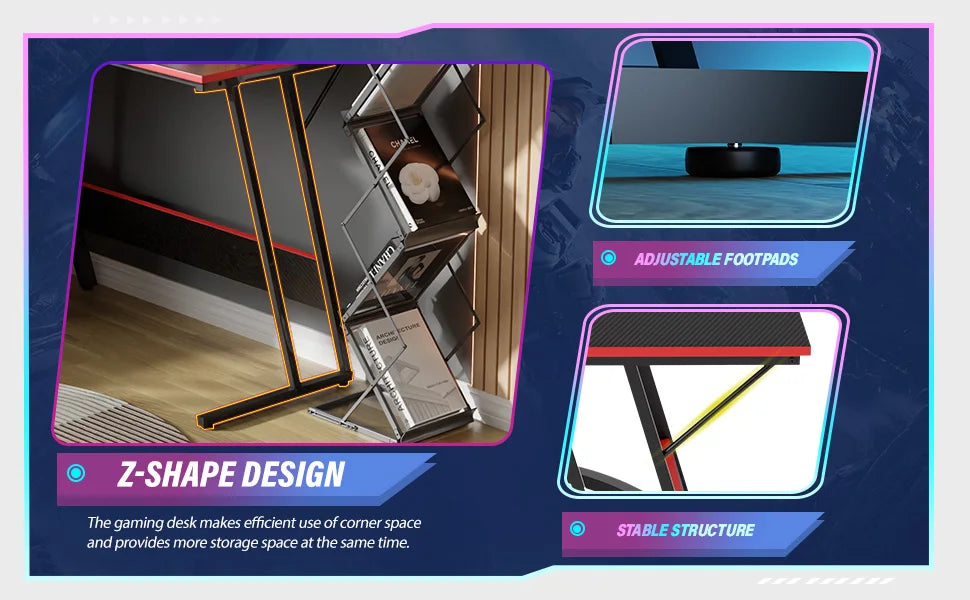 Gaming Desk L Shaped Corner Computer Desk