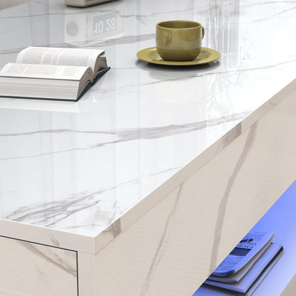 Double-Layer Table with LED Lights