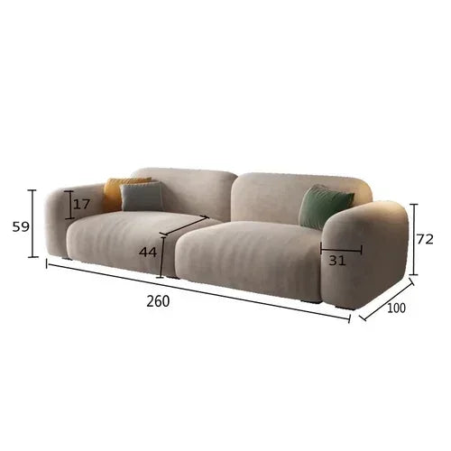 Luxury Minimalist Sectional Puff Sofa