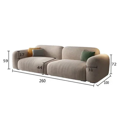 Luxury Minimalist Sectional Puff Sofa