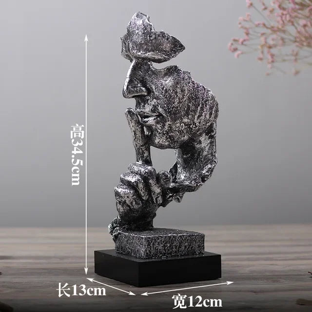Bronze Silence Is Golden Statue