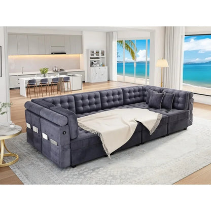 8-Seat Sectional U-Shaped Modular Couch
