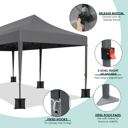 6 Side Panel UV 50+ Popup Gazebo