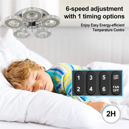 Crystal 5-Ring Chandelier