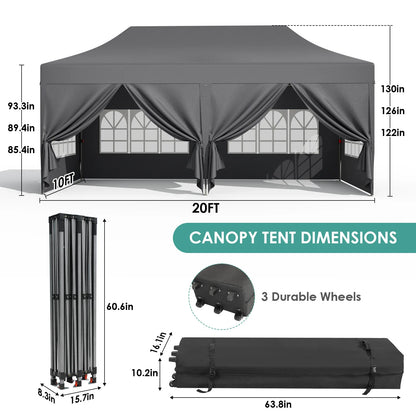 6 Side Panel UV 50+ Popup Gazebo