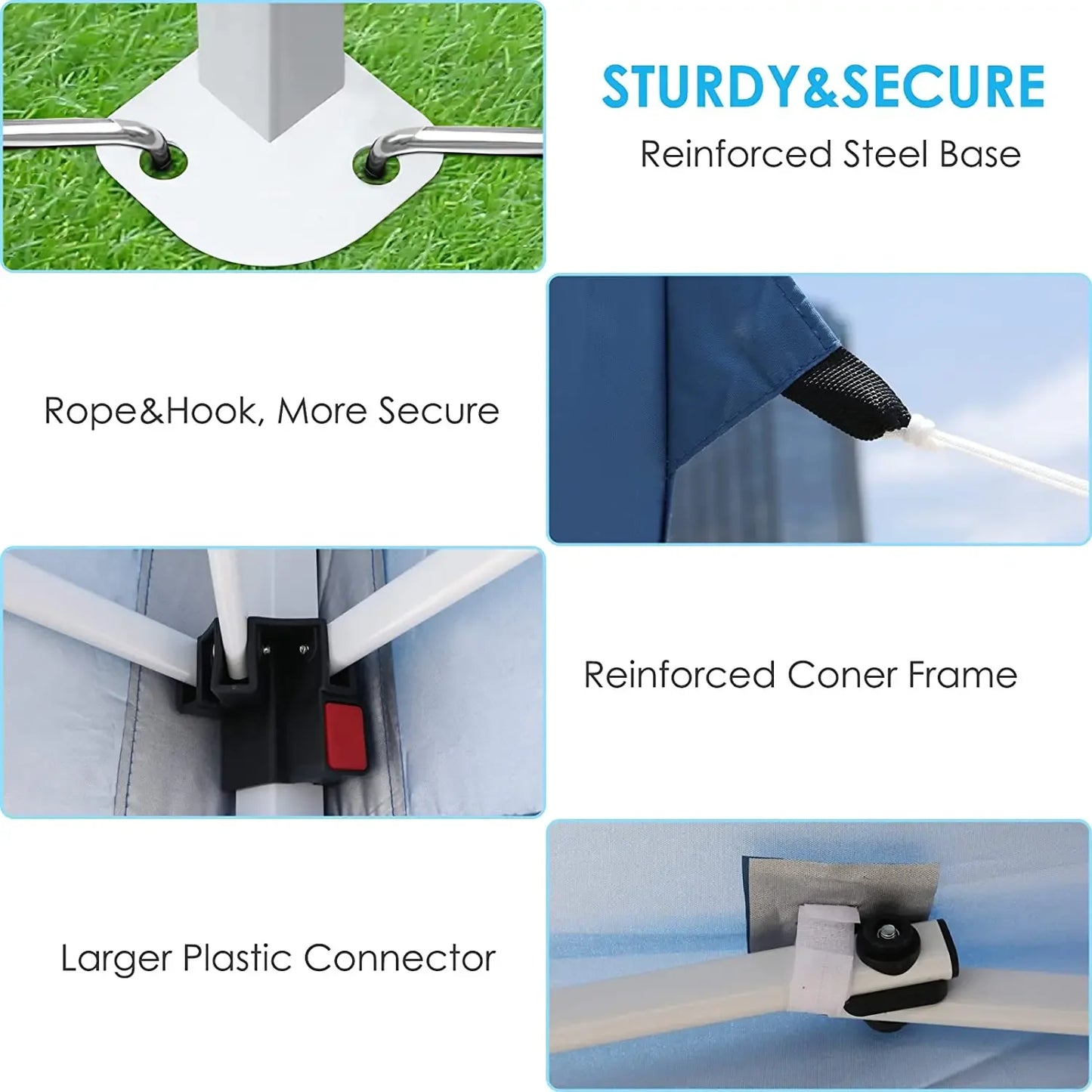 6 Side Panel UV 50+ Popup Gazebo