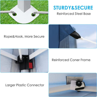 6 Side Panel UV 50+ Popup Gazebo