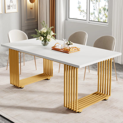Modern Faux Marble Dining Table