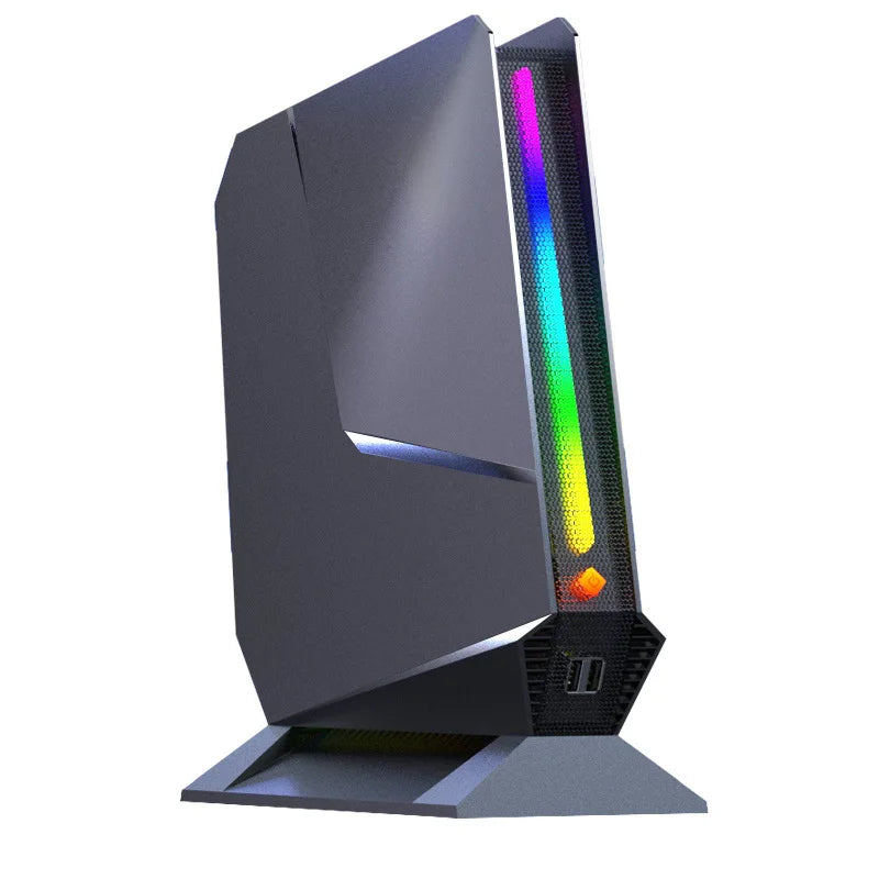 Mini Intel Core Gaming PC with RGB Lights & 2X HD-MI Type-C