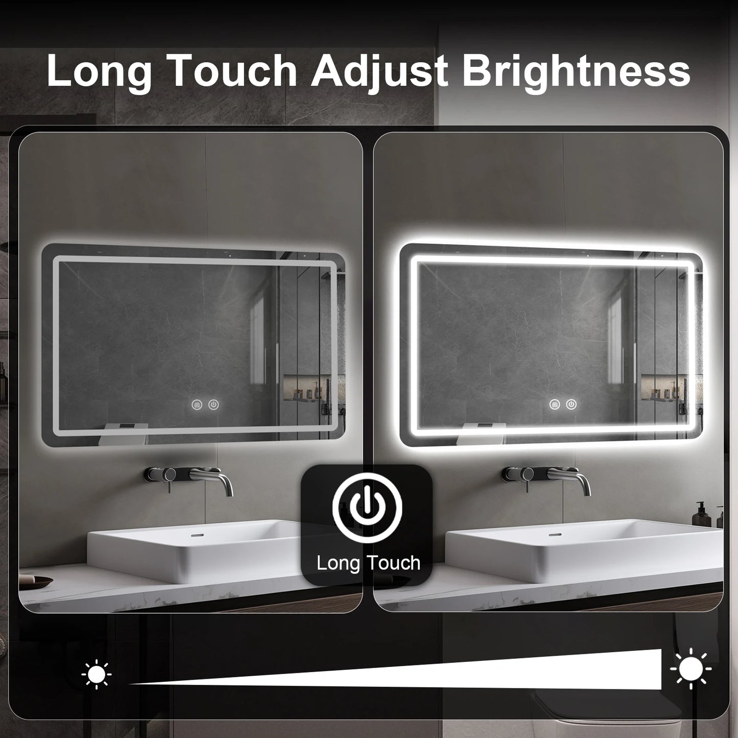 LED Bathroom Mirror with Backlit Lights