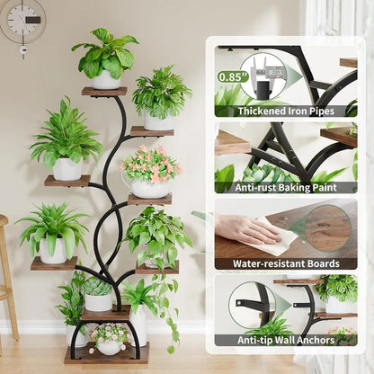 49" Tall Plant Shelf with Lights for Indoor Growing