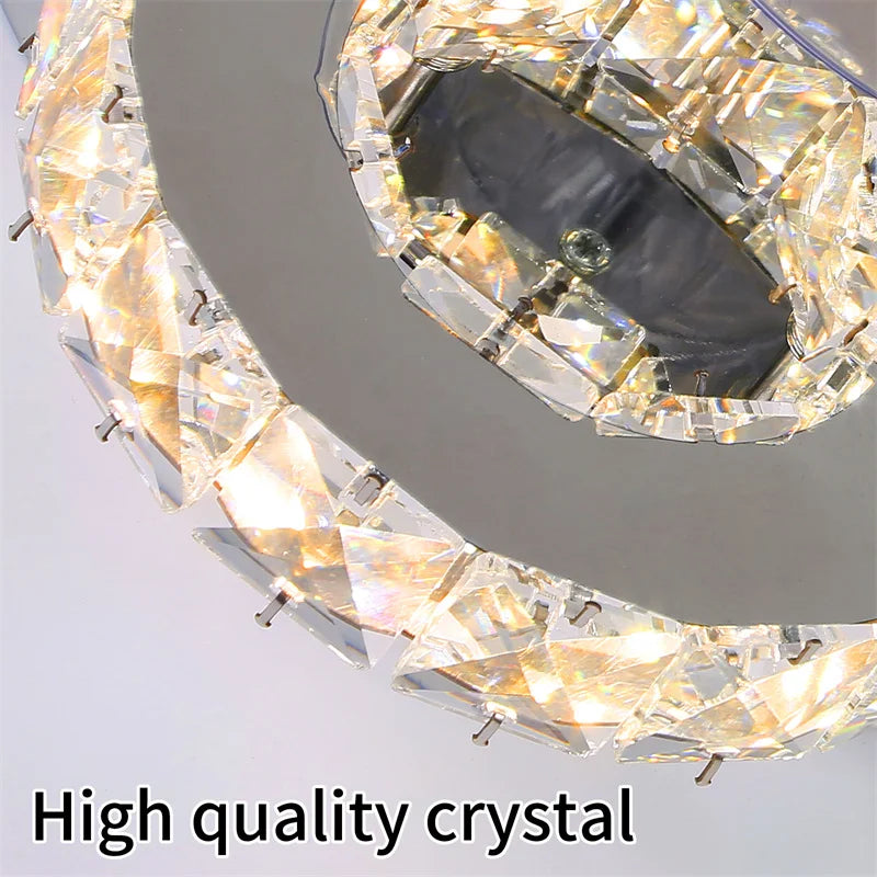 Crystal 5-Ring Chandelier