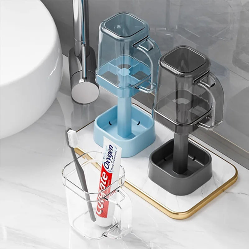 Bathroom Toothbrush Holder with Toothpaste Squeezer