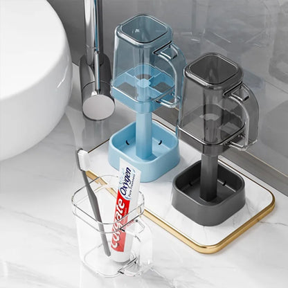 Bathroom Toothbrush Holder with Toothpaste Squeezer