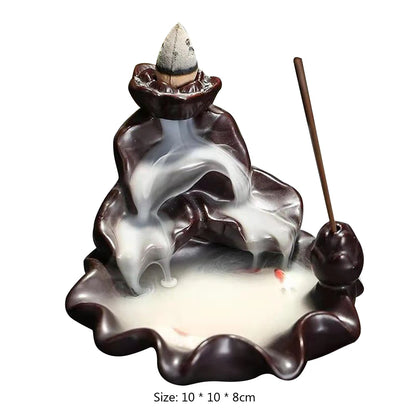 Waterfall Incense Cone Holder Decor
