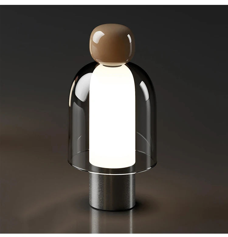 USB Rechargeable Glass LED Desk Lamp