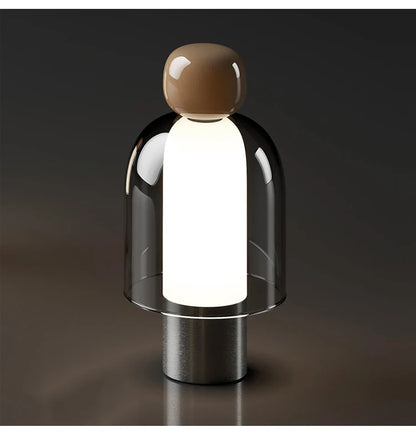 USB Rechargeable Glass LED Desk Lamp