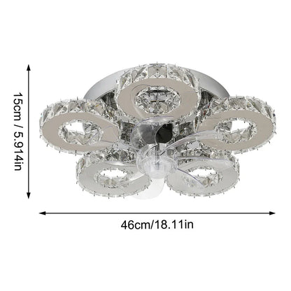 Crystal 5-Ring Chandelier