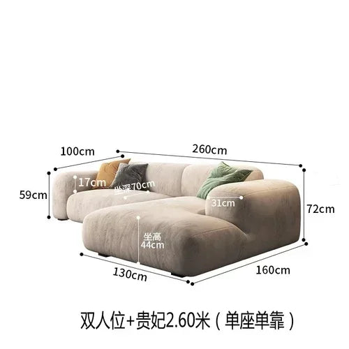 Luxury Minimalist Sectional Puff Sofa