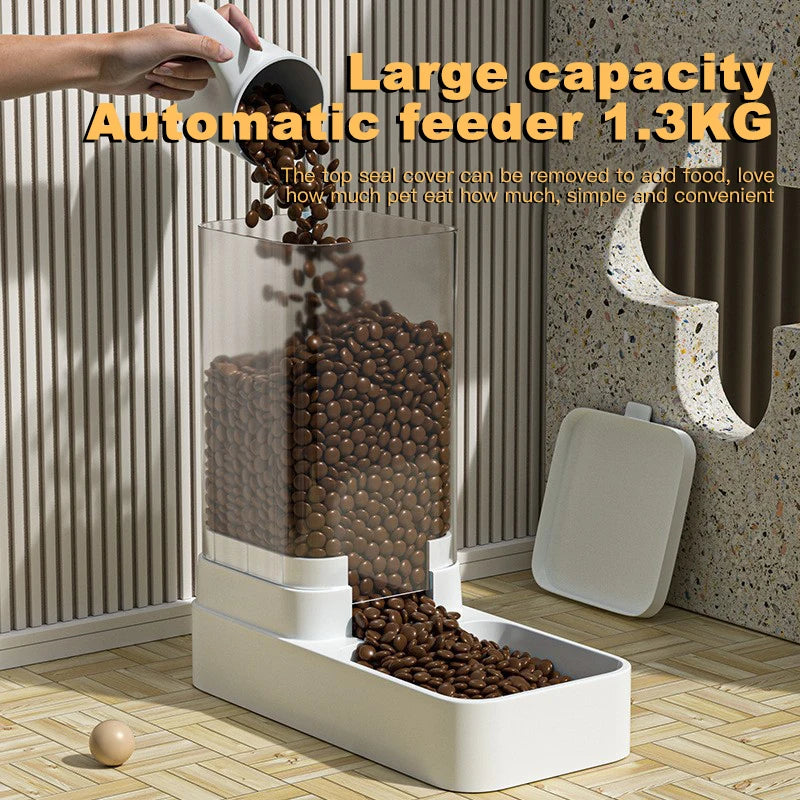 Pet Feeder with Automatic Water Dispenser