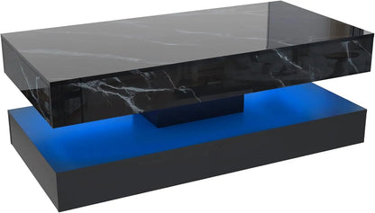 Double-Layer Table with LED Lights