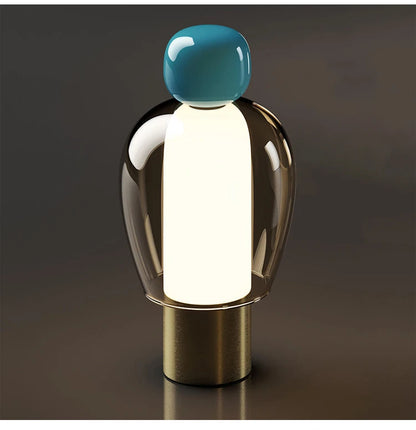 USB Rechargeable Glass LED Desk Lamp