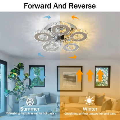 Crystal 5-Ring Chandelier