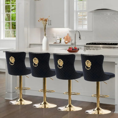 Luxury Gold Bar Stools Set of 4