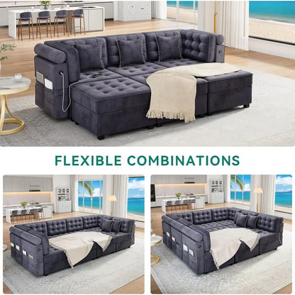 8-Seat Sectional U-Shaped Modular Couch
