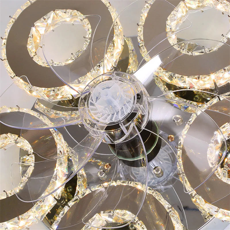 Crystal 5-Ring Chandelier