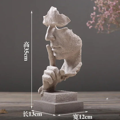 Bronze Silence Is Golden Statue