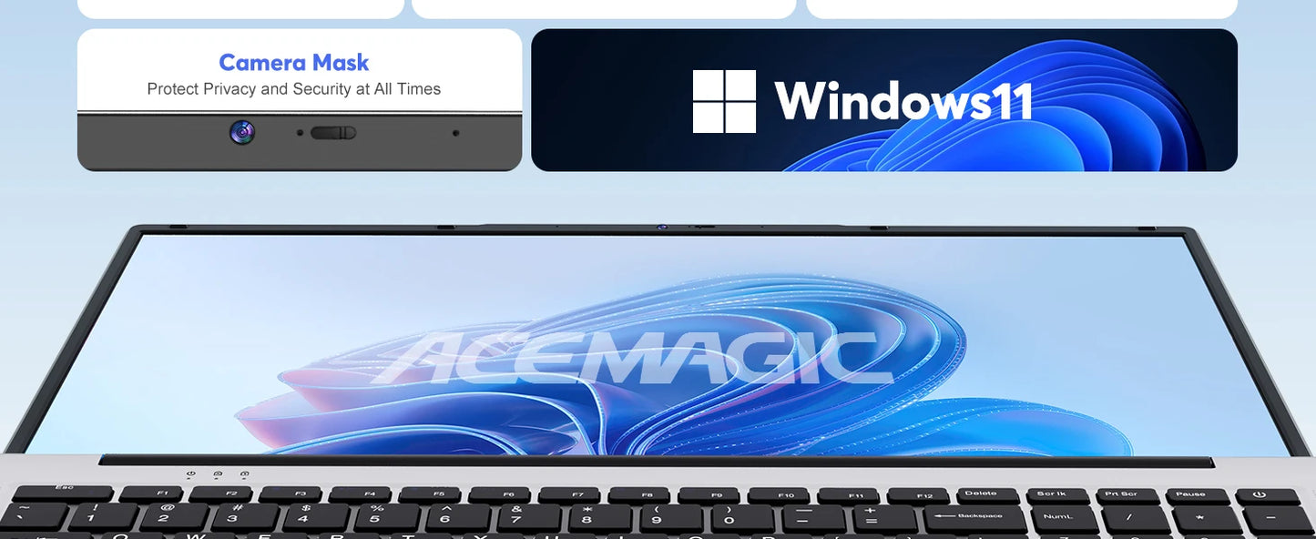 ACEMAGIC 17.3inch Laptop with High Performance Quad Core