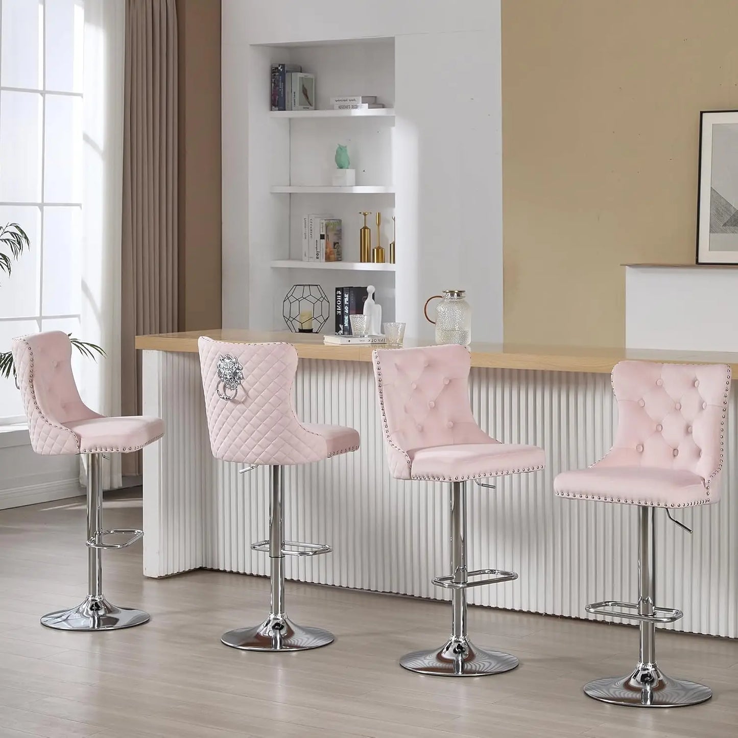 Luxury Gold Bar Stools Set of 4