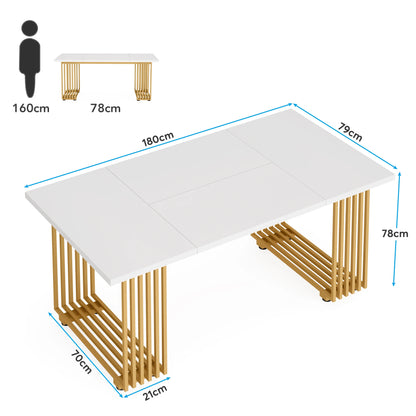 Modern Faux Marble Dining Table