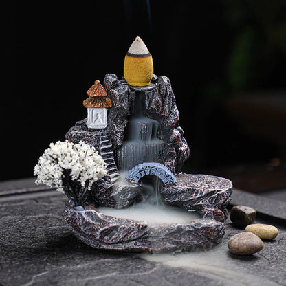 Waterfall Incense Cone Holder Decor