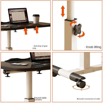 Foldable Overbed Standing Desk with Wheels