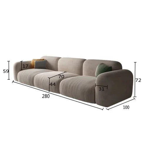 Luxury Minimalist Sectional Puff Sofa