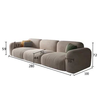 Luxury Minimalist Sectional Puff Sofa
