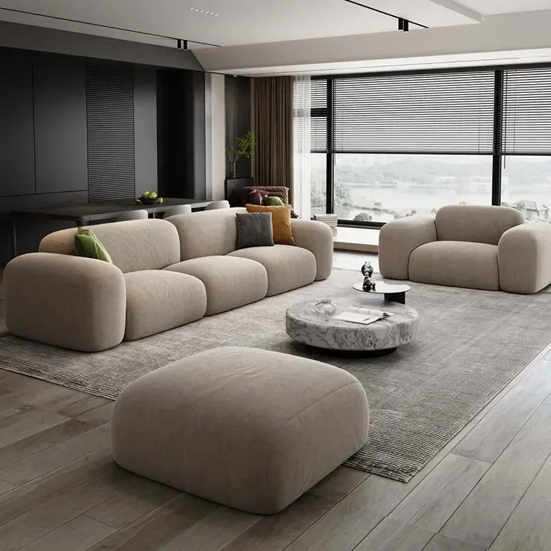 Luxury Minimalist Sectional Puff Sofa