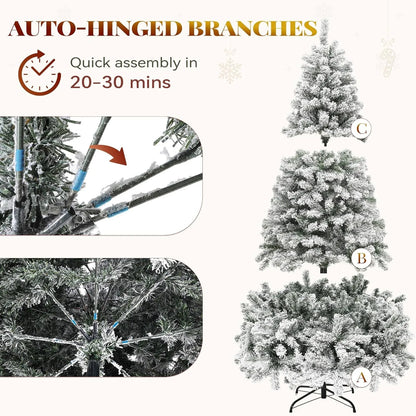 6ft Snow Flocked Christmas Tree