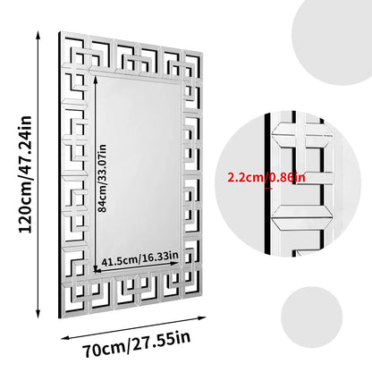 Silver Venetian Art Mirror