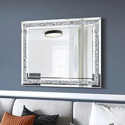 Luxury Crushed Diamond Beveled Wall Mirror