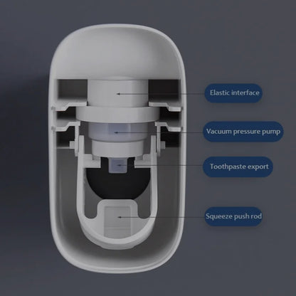 Automatic Wall-Mounted Toothpaste Dispenser & Toothbrush Holder
