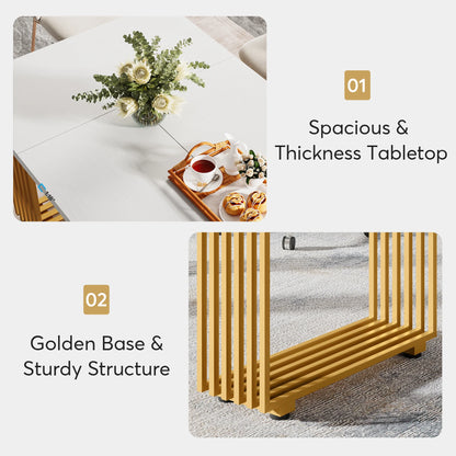 Modern Faux Marble Dining Table