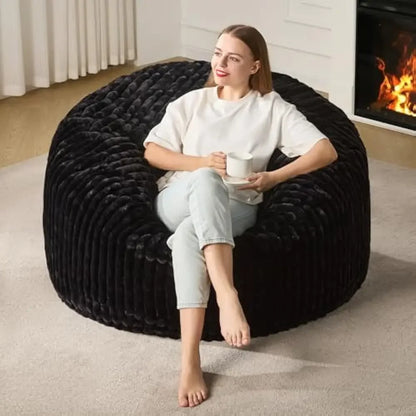 Large Stripe Plush Beanbag Chair