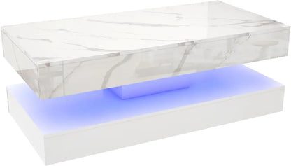 Double-Layer Table with LED Lights