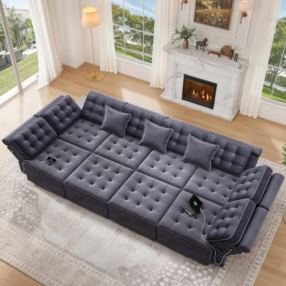 8-Seat Sectional U-Shaped Modular Couch